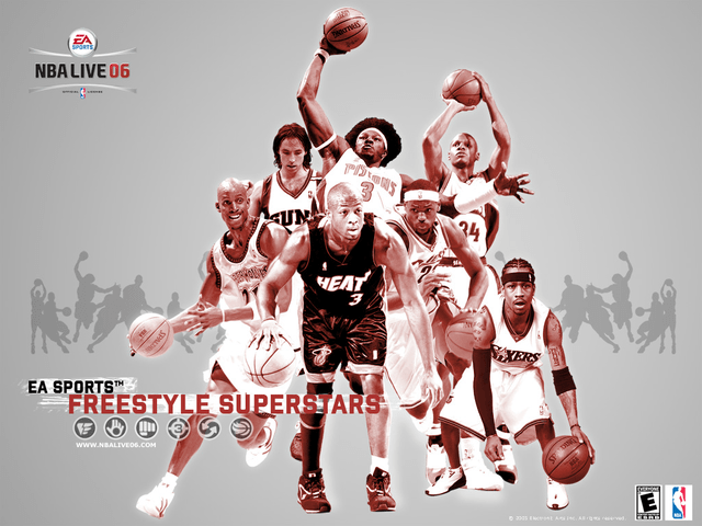 NBA Live 06 title screen for Xbox